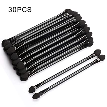 30 Pcs Disposable Double-Head Eyeshadow Sponge Brushes