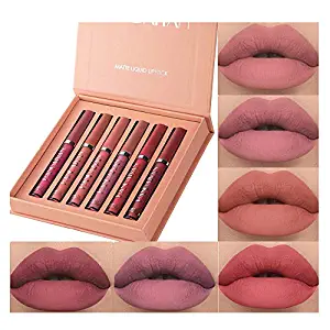 6-Piece Matte Liquid Lipstick Makeup Set