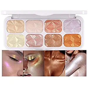 8-Color Diamond Shimmer Highlighter Makeup Palette
