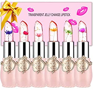 Flower Clear Jelly Lipstick and Lip Gloss Set