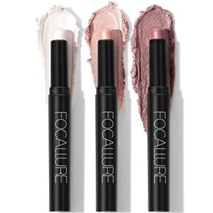 FOCALLURE 3 Pcs 2-in-1 Eyeshadow & Eyeliner Pen