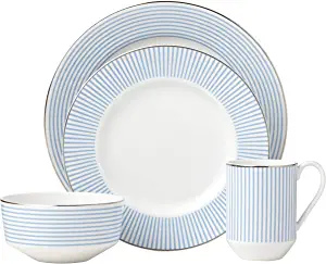 Kate Spade Laurel Street Ceramic 4-Piece Dinnerware Set Service for 4