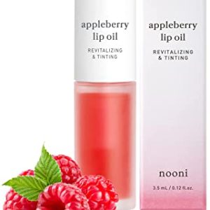 NOONI Appleberry Lip Oil 10ml Moisturizing Treatment for Dry Lips Korean Skincare