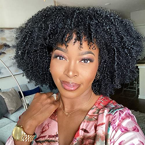 100% Human Hair Afro Wig for Natural Look