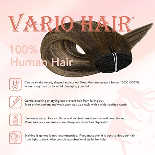 100% Human Hair Clip-In Extensions 20 Inch Medium Brown - Image 8