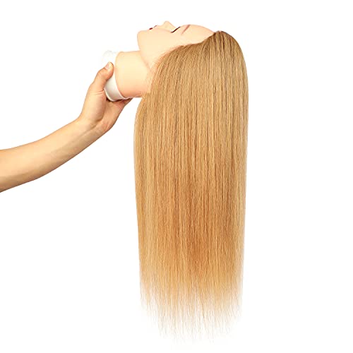 100% Human Hair Mannequin Head for Cosmetology Practice and Hair Styling Training - Image 5