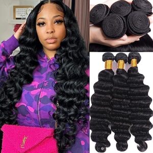 22 Inch 100% Human Hair Deep Wave Wig for Women, Natural Look and Feel