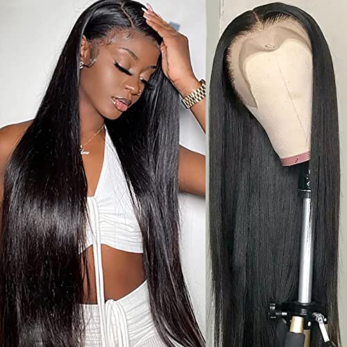 100% Human Hair Lace Front Wig 13x4 Medium Brown