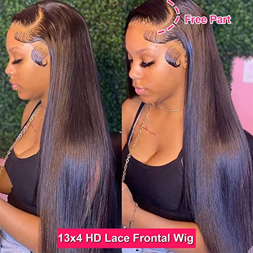 100% Human Hair Lace Front Wig 13x4 Medium Brown - Image 8