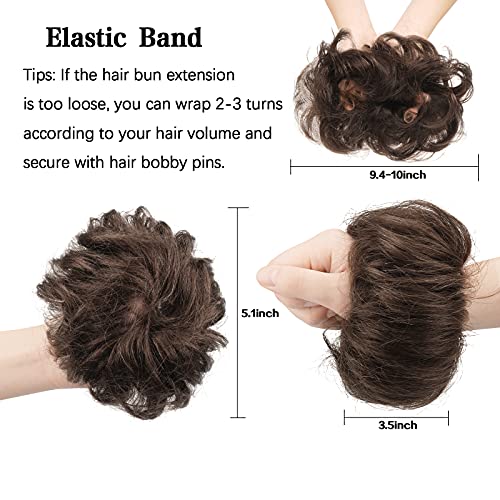 100% Human Hair Messy Bun 5-inch for Easy Updos Natural Look - Image 3