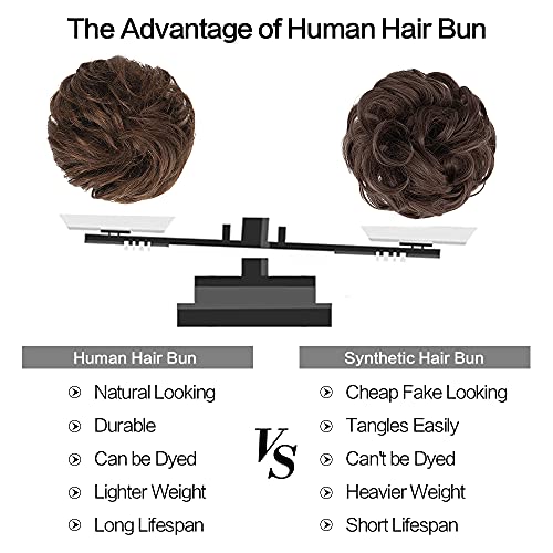100% Human Hair Messy Bun 5-inch for Easy Updos Natural Look - Image 4
