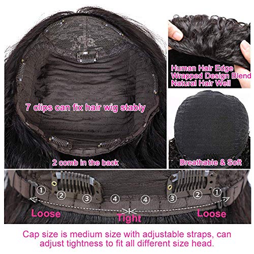 22 Inch 100% Human Hair U-Part Wig for Natural Seamless Look - Image 7