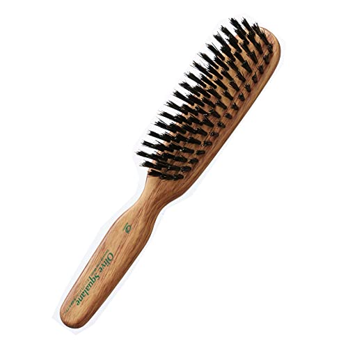 Natural Boar Bristle Hairbrush for All Hair Types, Eco-Friendly, Durable and Comfortable Grip
