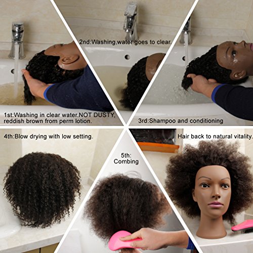 100% Natural Human Hair Mannequin Head for Styling and Display Use - Image 4