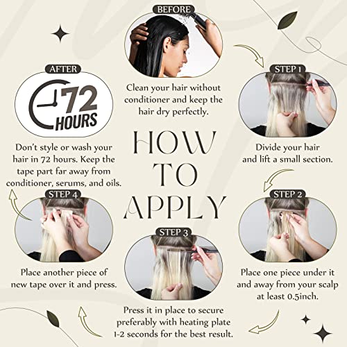 100% Remy Human Hair Tape-In Extensions - Image 9