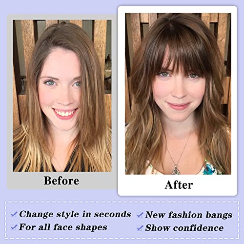 Natural Looking Human Hair Clip-In Bangs Fringe for Women Easy to Style - Image 4