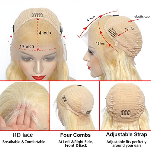 14 Inch Blond Human Hair Wig Natural Look for Everyday Styling - Image 3