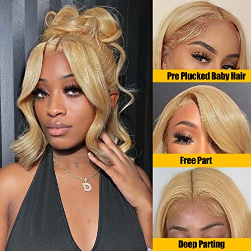 Blonde 22 Inch 100% Human Hair Lace Wig Natural Look - Image 2