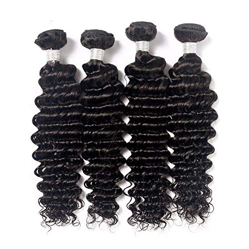 18 Inch Deep Wave 100% Human Hair Extensions Natural Look Easy Styling