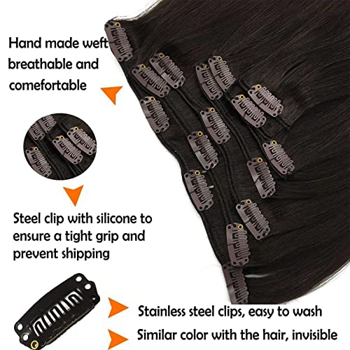 24-Inch Clip-In Human Hair Extensions - Image 4