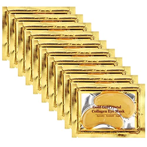 24K Gold Collagen Eye Masks 30 Pairs for Dark Circles and Puffiness Reduction