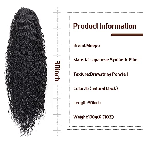 30? Human Hair Drawstring Ponytail - Image 3