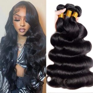 Premium 30-Inch 100% Human Hair Bundles, Natural Black, Virgin Quality