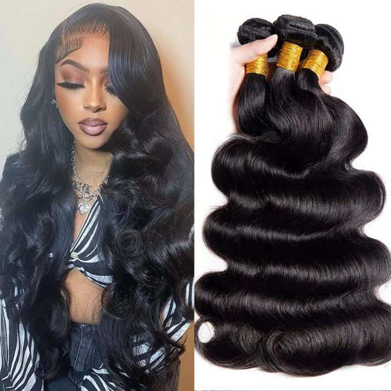 Premium 30-Inch 100% Human Hair Bundles, Natural Black, Virgin Quality