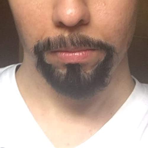 Realistic Human Hair Mustache and Beard Styling Set Natural Finish Medium - Image 3