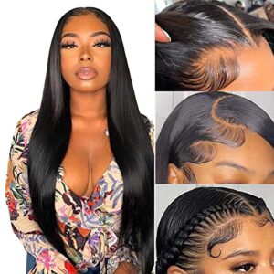 32-Inch Human Hair Lace Front Wig