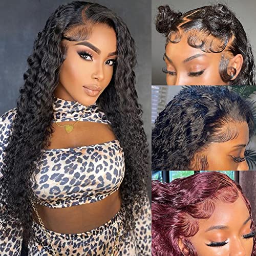 36 Inch Long Black Human Hair Wig for Women, Natural Feel