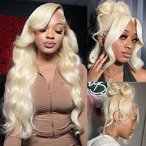 360 Lace Human Hair Blonde Wig