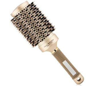 360 Round Rotating Styling Brush for Smooth Voluminous Hair, 1 Inch Barrel