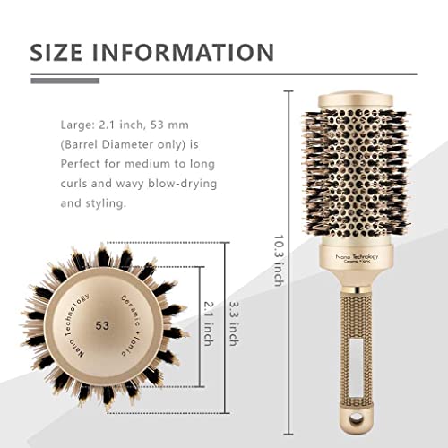 360 Round Rotating Styling Brush for Smooth Voluminous Hair, 1 Inch Barrel - Image 7