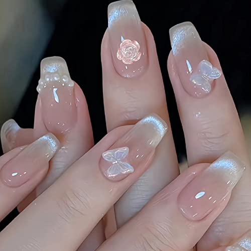 3D Butterfly Acrylic Nail Art - Image 6