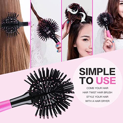 3D Round Hair Styling Brush 2 Inch for Voluminous Blowouts - Image 4