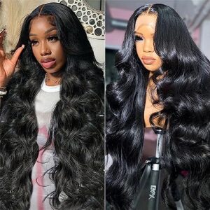 40-Inch Long Natural Look Human Hair Lace Wig for Comfortable All-Day Wear
