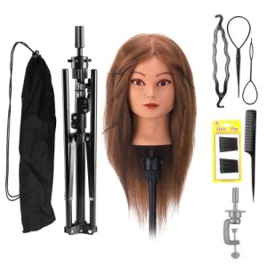 Real Human Hair Mannequin Head