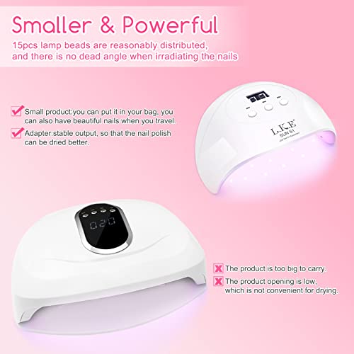 18K LED Gel Nail Lamp, 60W Fast-Dry, Compact for Home & Salon - Image 5