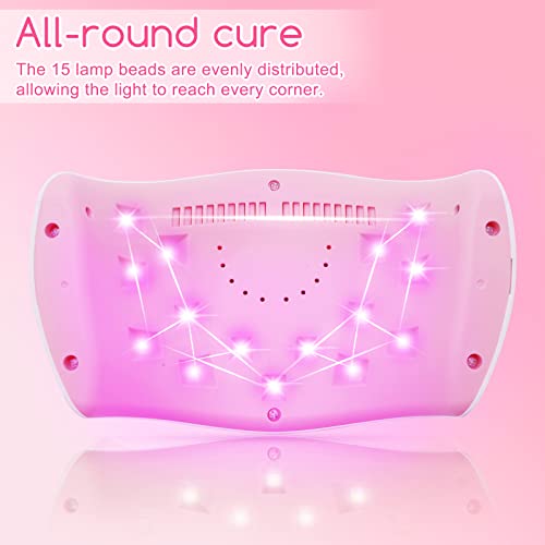 18K LED Gel Nail Lamp, 60W Fast-Dry, Compact for Home & Salon - Image 3