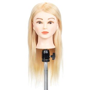 Blonde 100% Human Hair Mannequin Head