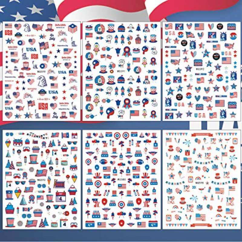 4th of July Gel Nail Art Ideas for Festive Celebrations - Set of 10 Designs - Image 3