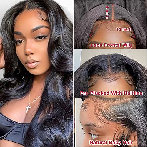 18 Inch Body Wave Lace Front Human Hair Wig Natural Look Comfortable Fit - Image 2