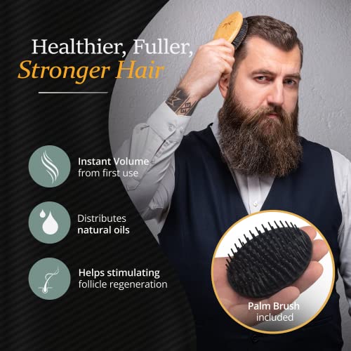 100% Natural Boar Bristle Hairbrush for Gentle Styling - Medium Size - Image 3
