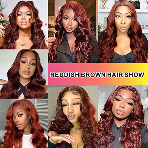 Auburn Human Hair Wig for Women Natural Look Comfortable Fit Adjustable Size - Image 7