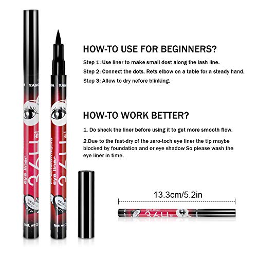 36-Hour Waterproof Black Eyeliner for All-Day Wear, Matte Finish - Image 5