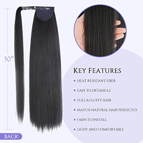 30-Inch Human Hair Ponytail Extension - Image 2