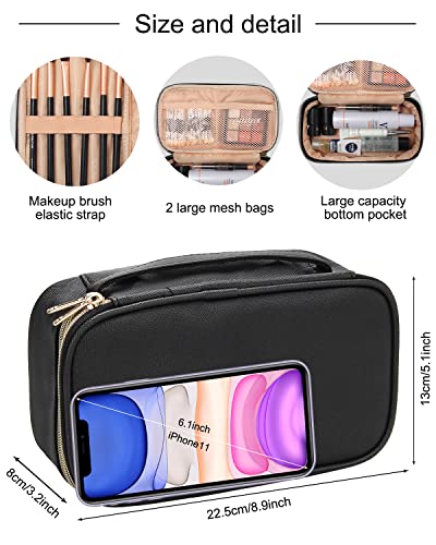 Fenty Beauty Makeup Zipper Pouch for Foundation Storage and Travel, Black - Image 2