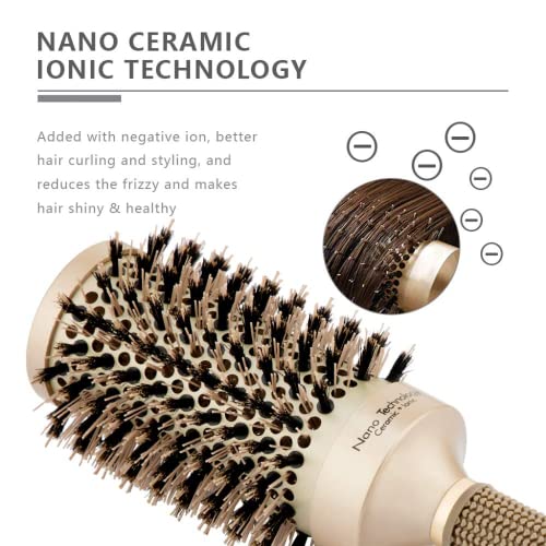 360 Round Rotating Styling Brush for Smooth Voluminous Hair, 1 Inch Barrel - Image 5