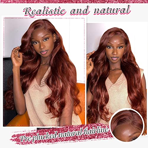 Auburn Human Hair Wig for Women Natural Look Comfortable Fit Adjustable Size - Image 5
